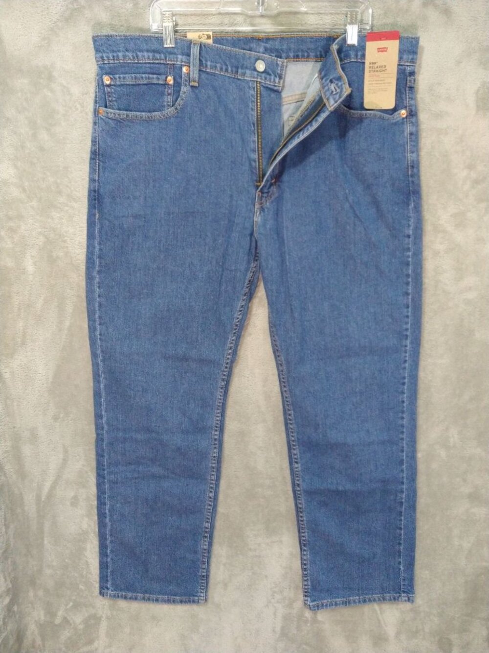 Levis 559 Jeans Mens 38x30 Blue Denim Relaxed Fit Straight Leg Medium Wash